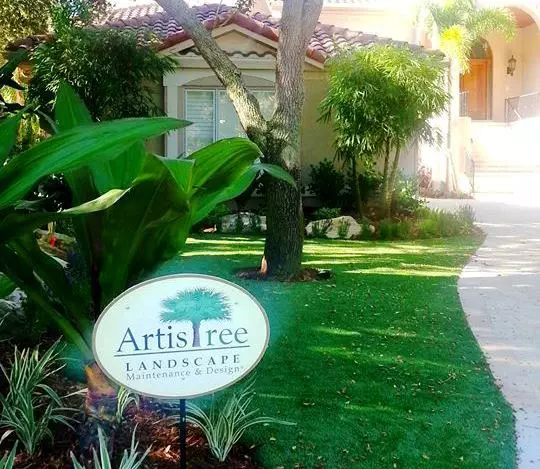 Artificial turf installed at elegant Sarasota estate